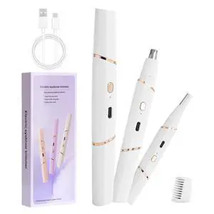 Nose Hair Trimmer for Women - 2 in 1 Ear and Eyebrow Hair Trimmer - Painless Facial Hair Razor for Women - Rechargeable Face/Arm/Leg/Lip/Underarm/Chin/Finger/Bikini Hair Remover with Dual-Edge Blades Nose Hair Trimmer for Women - 2 in 1 Ear and Eyebrow Hair Trimmer - Painless Facial Hair Razor for Women - Rechargeable Face/Arm/Leg/Lip/Underarm/Chin/Finger/Bikini Hair Remover with Dual-Edge Blades