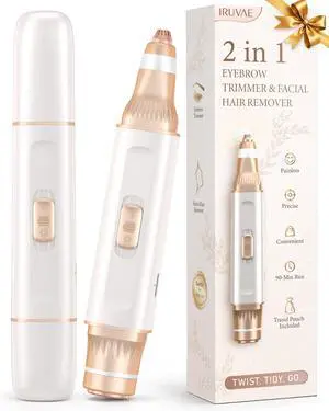 Eyebrow Trimmer Facial Hair Removal for Women - 2-in-1 Dual-Ended Eyebrow & Face Shaver - No Head Replacement Needed Painless Face Razor for Peach Fuzz Fine Hair Upper Lip Chin Mustache Eyebrow Trimmer Facial Hair Removal for Women - 2-in-1 Dual-Ended Eyebrow & Face Shaver - No Head Replacement Needed Painless Face Razor for Peach Fuzz Fine Hair Upper Lip Chin Mustache