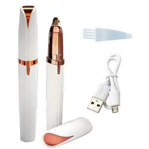 2 Pack USB Rechargeable Portable Electric Eyebrow Trimmer Pen for Women,Painless Precision Eyebrow Hair Remover, Safe Eyebrow Shaver Razor Tool for face Leg Lip Armpit Hand(White) 2 Pack USB Rechargeable Portable Electric Eyebrow Trimmer Pen for Women,Painless Precision Eyebrow Hair Remover, Safe Eyebrow Shaver Razor Tool for face Leg Lip Armpit Hand(White)