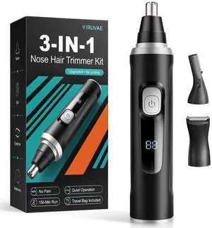 Nose Hair Trimmer for Men: Advanced High-Torque Motor for Fast & Painless Grooming 3-in-1 Professional Electric Ear and Nose Hair Trimmer for Men, Eyebrow Trimmer & Facial Hair Remover Nose Hair Trimmer for Men: Advanced High-Torque Motor for Fast & Painless Grooming 3-in-1 Professional Electric Ear and Nose Hair Trimmer for Men, Eyebrow Trimmer & Facial Hair Remover