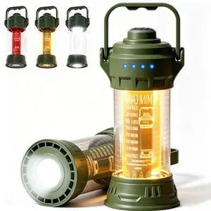 2-in-1 Camping Lantern & Flashlight for Hiking & Power Outages | USB Rechargeable LED Camping Lights 3 Colors 6 Modes,Portable Outdoor Emergency Light,Tent Lighting with Lanyard 2-in-1 Camping Lantern & Flashlight for Hiking & Power Outages | USB Rechargeable LED Camping Lights 3 Colors 6 Modes,Portable Outdoor Emergency Light,Tent Lighting with Lanyard