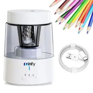 Electric Pencil Sharpener for Classroom, Auto-Stop, 3 Modes | Fast Sharpen in 3s, Rechargeable, Heavy Duty Blade, Suitable for No.2(6-8mm) Pencils, School/Home/Office Electric Pencil Sharpener for Classroom, Auto-Stop, 3 Modes | Fast Sharpen in 3s, Rechargeable, Heavy Duty Blade, Suitable for No.2(6-8mm) Pencils, School/Home/Office