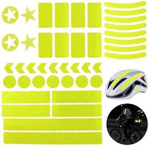 42Pcs Reflective Stickers, Reflective Helmet Bicycle Sticker, Driveway Reflectors, BikeReflective Tape, NightSafety Stickers for Bicycle, Motorcycle, Scooter, 8 Shapes (Fluorescent Yellow-Green) 42Pcs Reflective Stickers, Reflective Helmet Bicycle Sticker, Driveway Reflectors, BikeReflective Tape, NightSafety Stickers for Bicycle, Motorcycle, Scooter, 8 Shapes (Fluorescent Yellow-Green)
