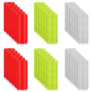 30 Pcs Reflective Stickers, Warning Safety Reflector Tape, 1.18 x 3.25 Inch Reflective Tape Outdoor Waterproof for Bicycles, Motorcycles, Clothing, Trailers, Helmet 30 Pcs Reflective Stickers, Warning Safety Reflector Tape, 1.18 x 3.25 Inch Reflective Tape Outdoor Waterproof for Bicycles, Motorcycles, Clothing, Trailers, Helmet