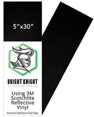 Black Reflective Vinyl, Reflective Stickers, 5x30 | Motorcycle Helmet Stickers Made with 3M Reflective Tape Vinyl for Trailers, Cars, Bikes, Rims, Waterproof Reflector Stickers Black Reflective Vinyl, Reflective Stickers, 5x30 | Motorcycle Helmet Stickers Made with 3M Reflective Tape Vinyl for Trailers, Cars, Bikes, Rims, Waterproof Reflector Stickers