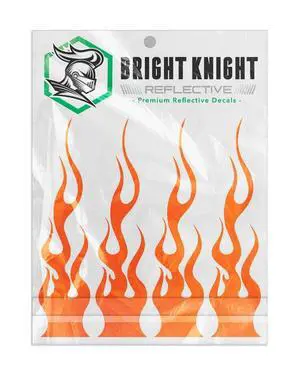 Reflective Flame Stickers, Motorcycle Decals, Orange | Set of 4 Fire-Design Dirt Bike Stickers for Frames, Waterproof 3M Vinyl Helmet Decals for Racing, Bicycles, Cars, and Trucks Reflective Flame Stickers, Motorcycle Decals, Orange | Set of 4 Fire-Design Dirt Bike Stickers for Frames, Waterproof 3M Vinyl Helmet Decals for Racing, Bicycles, Cars, and Trucks