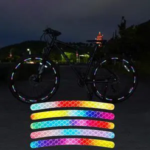40 Pcs 2.76'' Rainbow Reflective Wheel Rim Stripe Decal Sticker for Motorcycle, Car, Cycling, Bike - Universal Rim Stickers 40 Pcs 2.76'' Rainbow Reflective Wheel Rim Stripe Decal Sticker for Motorcycle, Car, Cycling, Bike - Universal Rim Stickers