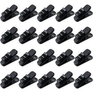 Headphone Clip,Small Cable Clothing Clips,Earbud Clip to Keep Earphone/Microphone Cord in Place for 1.5mm Wire Diameter Round Wire Earphone 1 Inch Length,20Pcs (Black) Headphone Clip,Small Cable Clothing Clips,Earbud Clip to Keep Earphone/Microphone Cord in Place for 1.5mm Wire Diameter Round Wire Earphone 1 Inch Length,20Pcs (Black)