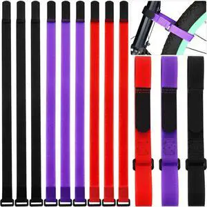 12 Pieces Bike Rack Straps 23.6 Inches Adjustable Bike Cinch Straps Wheel Stabilizer Bicycle Accessories for Transporting Bicycles(Black, Purple, Red) 12 Pieces Bike Rack Straps 23.6 Inches Adjustable Bike Cinch Straps Wheel Stabilizer Bicycle Accessories for Transporting Bicycles(Black, Purple, Red)