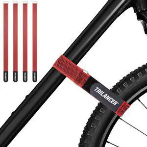 Bike Rack Straps, 4-Pack Bike Wheel Stabilizer Strap 26'' x 1.5'' | Adjustable Strap with Hook and Loop for Car and Wall Mount, for Transportation and Storage (Red). Bike Rack Straps, 4-Pack Bike Wheel Stabilizer Strap 26'' x 1.5'' | Adjustable Strap with Hook and Loop for Car and Wall Mount, for Transportation and Storage (Red).