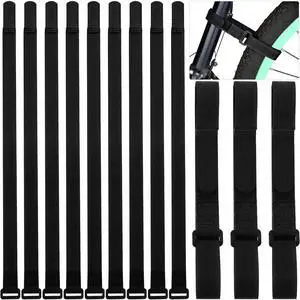 12 Pieces Bike Rack Straps 23.6 Inches Adjustable Bike Cinch Straps Wheel Stabilizer Bicycle Accessories for Transporting Bicycles(Black) 12 Pieces Bike Rack Straps 23.6 Inches Adjustable Bike Cinch Straps Wheel Stabilizer Bicycle Accessories for Transporting Bicycles(Black)