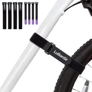 8 Pack Bike Rack Straps (8" & 26") to Keep from Spinning | Adjustable Bike Stabilizer Straps, Nylon Material 8 Pack Bike Rack Straps (8" & 26") to Keep from Spinning | Adjustable Bike Stabilizer Straps, Nylon Material