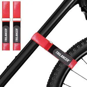 Bike Rack Straps with Extra-Wide Silicone Anti-Slip Coating, 29.5'' x 1.5'' | 2-Pack Adjustable Bike Wheel Stabilizer Strap with Hook and Loop for Car and Wall Mount,Transportation and Storage Bike Rack Straps with Extra-Wide Silicone Anti-Slip Coating, 29.5'' x 1.5'' | 2-Pack Adjustable Bike Wheel Stabilizer Strap with Hook and Loop for Car and Wall Mount,Transportation and Storage