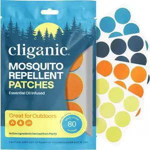 Mosquito Repellent Stickers (80 Pack) - Patches for Kids & Adults, Natural DEET-Free, Citronella Essential Oil Infused Mosquito Repellent Stickers (80 Pack) - Patches for Kids & Adults, Natural DEET-Free, Citronella Essential Oil Infused