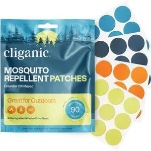 Mosquito Repellent Stickers for Kids & Adults (90 Pack) - Solid Patches, Natural DEET-Free, Essential Oil Infused, Insect Repelling Garments Mosquito Repellent Stickers for Kids & Adults (90 Pack) - Solid Patches, Natural DEET-Free, Essential Oil Infused, Insect Repelling Garments