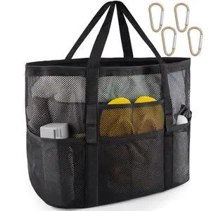 Mesh Beach Bag - Large Tote Bag for Family , Toys & Vacation Essentials Mesh Beach Bag - Large Tote Bag for Family , Toys & Vacation Essentials