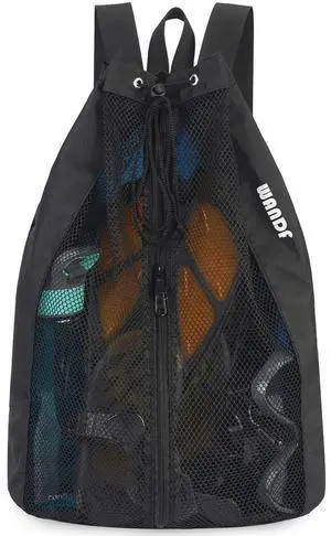 Swim Bag for Swimmers, Mesh Beach Backpack (M,Black) | Drawstring, Wet Pocket, Adjustable Straps, For Snorkeling, Gym, Pool, Cruise, Camp, Water Park Swim Bag for Swimmers, Mesh Beach Backpack (M,Black) | Drawstring, Wet Pocket, Adjustable Straps, For Snorkeling, Gym, Pool, Cruise, Camp, Water Park