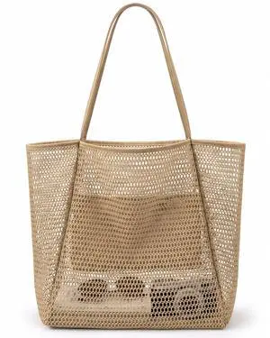 Large Mesh Beach Tote Bag - Waterproof Pool & Travel Beach Bag | Large Capacity | Sturdy Base | Inner Pocket | Lightweight Foldable Design | Quick-Drying Breathable Fabric Large Mesh Beach Tote Bag - Waterproof Pool & Travel Beach Bag | Large Capacity | Sturdy Base | Inner Pocket | Lightweight Foldable Design | Quick-Drying Breathable Fabric