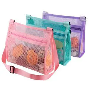 Mesh Beach Bag for Shells Collecting 3 Pack,Shell Bags for Beach, Sea Shell Bags for Picking Up Shells, Beach Shell Bag for Kids Sand Toys Swimming Accessories for Boys and Girls Mesh Beach Bag for Shells Collecting 3 Pack,Shell Bags for Beach, Sea Shell Bags for Picking Up Shells, Beach Shell Bag for Kids Sand Toys Swimming Accessories for Boys and Girls
