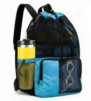 Mesh Swim Bag Drawstring Backpack 20L, Swim bags for Swimmers Equipment & Summer Essentials Mens and Women, Beach Backpack for Swimming Gear, Pool, Gym and Workout, Dive Snorkel Bags Mesh Swim Bag Drawstring Backpack 20L, Swim bags for Swimmers Equipment & Summer Essentials Mens and Women, Beach Backpack for Swimming Gear, Pool, Gym and Workout, Dive Snorkel Bags
