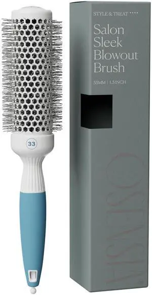 Professional Round Brush for Blow Drying - Small Ceramic Ionic Thermal Barrel Brush for Sleek, Precise Heat Styling and Salon Blowout - Lightweight Round Hair Brush (Barrel 1.3 inch, Bristle 2 Inch) Professional Round Brush for Blow Drying - Small Ceramic Ionic Thermal Barrel Brush for Sleek, Precise Heat Styling and Salon Blowout - Lightweight Round Hair Brush (Barrel 1.3 inch, Bristle 2 Inch)