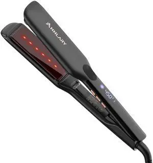 Hair Straightener, 1.75 Inch Flat Iron with Infrared and Ionic Technology, Titanium Plate with Ceramic Coating Dual Voltage Straightener with Heat-Resistant Silicone for All Hair Types Hair Straightener, 1.75 Inch Flat Iron with Infrared and Ionic Technology, Titanium Plate with Ceramic Coating Dual Voltage Straightener with Heat-Resistant Silicone for All Hair Types