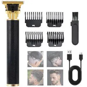 Professional Hair Trimmer for Men, Electric Beard Trimmer, Cordless Rechargeable Hair Clippers with 4 Adjustable Limit Combs, Grooming Kit for Men, Black Professional Hair Trimmer for Men, Electric Beard Trimmer, Cordless Rechargeable Hair Clippers with 4 Adjustable Limit Combs, Grooming Kit for Men, Black