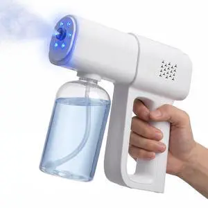 Portable Nano Mist Cleaning Sprayer Cordless Atomizer with 6 LED Lights for Home, Office & Car - 380ml Water Tank, USB-C Rechargeable, 1200-2000 mAh Battery Power Mister for Deep Cleaning Portable Nano Mist Cleaning Sprayer Cordless Atomizer with 6 LED Lights for Home, Office & Car - 380ml Water Tank, USB-C Rechargeable, 1200-2000 mAh Battery Power Mister for Deep Cleaning