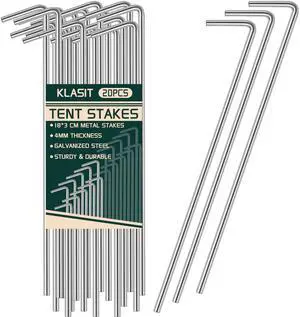 Tent Stakes Heavy Duty-20Pack7.1In Ground Stakes | Treated With Galvanization for Waterproof and Rust-Proof Properties,Outdoor Decoration,Camping,Tents,Gardens,Tarpaulins Tent Stakes Heavy Duty-20Pack7.1In Ground Stakes | Treated With Galvanization for Waterproof and Rust-Proof Properties,Outdoor Decoration,Camping,Tents,Gardens,Tarpaulins