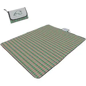 Waterproof Picnic Blanket with Carry Strap - Foldable Sandproof Outdoor Mat for Camping, Beach, Park - 59" x 71",Green(Single Mat) Waterproof Picnic Blanket with Carry Strap - Foldable Sandproof Outdoor Mat for Camping, Beach, Park - 59" x 71",Green(Single Mat)