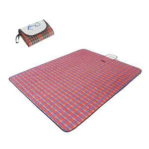 Waterproof Picnic Blanket with Carry Strap - Foldable Sandproof Outdoor Mat for Camping, Beach, Park - 59" x 71",Red (Single Mat) Waterproof Picnic Blanket with Carry Strap - Foldable Sandproof Outdoor Mat for Camping, Beach, Park - 59" x 71",Red (Single Mat)