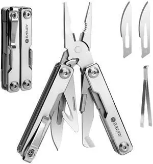 Mini Multitool Pliers with Pocket Clip & Window Breaker, BI2051A | 9-in-1 Sping-Loaded Pocket Pliers, Seat Belt Cutter, Bottle Opener, EDC Multi Tool for Outdoor Survival, Gifts for Men Women Mini Multitool Pliers with Pocket Clip & Window Breaker, BI2051A | 9-in-1 Sping-Loaded Pocket Pliers, Seat Belt Cutter, Bottle Opener, EDC Multi Tool for Outdoor Survival, Gifts for Men Women