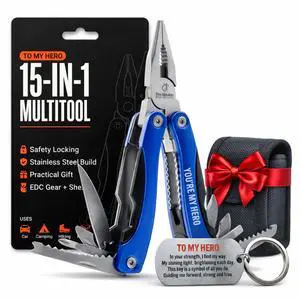 YOU ARE MY HERO Engraved 15-in-1 Multitool & Keychain Set, Stainless Steel Locking EDC Gear, Practical Gifts for Men, Dad, Husband, Son, Brother, Boyfriend, Camping Hiking Fishing Survival Tool YOU ARE MY HERO Engraved 15-in-1 Multitool & Keychain Set, Stainless Steel Locking EDC Gear, Practical Gifts for Men, Dad, Husband, Son, Brother, Boyfriend, Camping Hiking Fishing Survival Tool