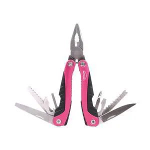 14-in-1 Steel Pocket Multitool Pliers, Dozens of Uses for Everyday Life, Repairs, Survival, Outdoors, Camping, Fishing - Pink Ribbon - Pink - DT5015P 14-in-1 Steel Pocket Multitool Pliers, Dozens of Uses for Everyday Life, Repairs, Survival, Outdoors, Camping, Fishing - Pink Ribbon - Pink - DT5015P
