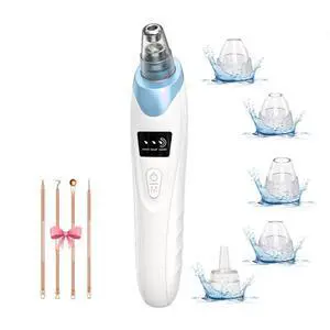 Blackhead Remover Pore Vacuum,Facial Pore Cleaner Blackhead Vacuum (Blue) | 5 Suction Power,5 Probes,USB Rechargeable Pore Vacuum Tool for Adult Blackhead Remover Pore Vacuum,Facial Pore Cleaner Blackhead Vacuum (Blue) | 5 Suction Power,5 Probes,USB Rechargeable Pore Vacuum Tool for Adult
