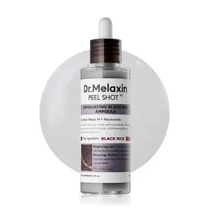Peel Shot Black Rice Exfoliating Ampoule, Face Exfoliator with AHA BHA Niacinamide Rice Bran Water, Blackhead Remover, Pore Minimizer, Brightening Glass Skin Serum, Korean Skin Care, 2.7 oz Peel Shot Black Rice Exfoliating Ampoule, Face Exfoliator with AHA BHA Niacinamide Rice Bran Water, Blackhead Remover, Pore Minimizer, Brightening Glass Skin Serum, Korean Skin Care, 2.7 oz