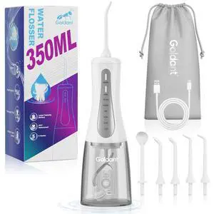 2026 New 350ML Water Dental Flosser Teeth Pick with Bag, 5 Modes Portable Cordless Oral Irrigator Cleaner, Electric Rechargeable IPX7 Waterproof for Home Travel Teeth Cleaning Flossing (White) 2026 New 350ML Water Dental Flosser Teeth Pick with Bag, 5 Modes Portable Cordless Oral Irrigator Cleaner, Electric Rechargeable IPX7 Waterproof for Home Travel Teeth Cleaning Flossing (White)