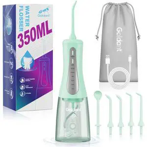 2026 New 350ML Water Dental Flosser Teeth Pick with Bag, 5 Modes Portable Cordless Oral Irrigator Cleaner, Electric Rechargeable IPX7 Waterproof for Home Travel Teeth Cleaning Flossing (Green) 2026 New 350ML Water Dental Flosser Teeth Pick with Bag, 5 Modes Portable Cordless Oral Irrigator Cleaner, Electric Rechargeable IPX7 Waterproof for Home Travel Teeth Cleaning Flossing (Green)