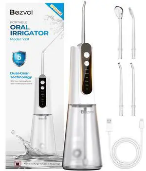 Water Flosser Teeth Pick, 5 Modes & 40-Day Battery, Irrigator Dental Picks for Braces, Orthodontic,Sensitive Gums, Removable Water Tank for Easy Clean, Cordless & Portable for Travel, White Water Flosser Teeth Pick, 5 Modes & 40-Day Battery, Irrigator Dental Picks for Braces, Orthodontic,Sensitive Gums, Removable Water Tank for Easy Clean, Cordless & Portable for Travel, White