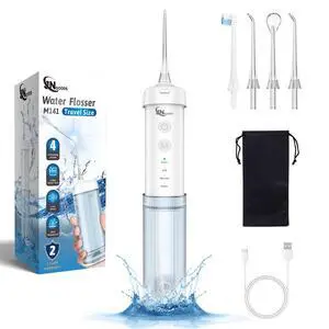 Mini Cordless Portable Water Flosser Oral Irrigator Water Teeth Cleaner Pick, Telescopic Water Tank, 4 Modes & IPX7 Waterproof, Home & Travel Water Flossers for Teeth, Braces Bridges Care. Mini Cordless Portable Water Flosser Oral Irrigator Water Teeth Cleaner Pick, Telescopic Water Tank, 4 Modes & IPX7 Waterproof, Home & Travel Water Flossers for Teeth, Braces Bridges Care.