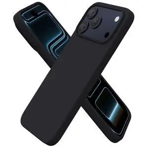 iPhone 17 Pro Max Case, Liquid Silicone, Black | 4-Layer Liquid Silicone Rubber, Soft Touch Feel, Slim Shockproof Case, Raised Edges, Anti-Scratch, Microfiber Lining iPhone 17 Pro Max Case, Liquid Silicone, Black | 4-Layer Liquid Silicone Rubber, Soft Touch Feel, Slim Shockproof Case, Raised Edges, Anti-Scratch, Microfiber Lining