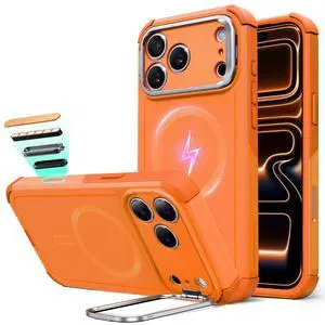iPhone 17 Pro Case Flex Stand, for MagSafe, Rugged, Orange | Camera Control, 7X Military-Grade Drop Protection, Magnetic Phone Case, Shock-Absorbing Rugged Cover, Dustproof Port Cover iPhone 17 Pro Case Flex Stand, for MagSafe, Rugged, Orange | Camera Control, 7X Military-Grade Drop Protection, Magnetic Phone Case, Shock-Absorbing Rugged Cover, Dustproof Port Cover