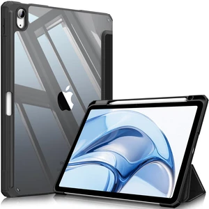 Fintie Clear Case for iPad Air 11-inch & iPad Air 5th/4th Generation 10.9" | Hybrid Slim Design, Shockproof Cover with Transparent Back Shell & Pencil Holder, Viewing & Typing Angles, Black Fintie Clear Case for iPad Air 11-inch & iPad Air 5th/4th Generation 10.9" | Hybrid Slim Design, Shockproof Cover with Transparent Back Shell & Pencil Holder, Viewing & Typing Angles, Black
