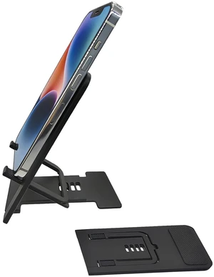 Kemoxan 2 Pack Portable Cell Phone Stand Holder for Desk, Foldable Pocket-Sized Mount, Universal Adjustable Desktop Mobile Phone Kickstand Compatible with iPhone IPads Kindle Android, Black Kemoxan 2 Pack Portable Cell Phone Stand Holder for Desk, Foldable Pocket-Sized Mount, Universal Adjustable Desktop Mobile Phone Kickstand Compatible with iPhone IPads Kindle Android, Black