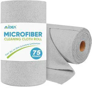 Microfiber Cleaning Cloth Roll-75PK, Reusable Paper Towels 11.5×11.5" Microfiber Cleaning Cloth Roll-75PK, Reusable Paper Towels 11.5×11.5"