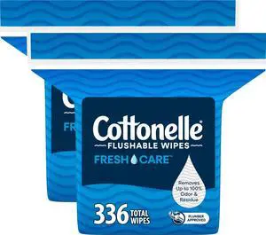 Fresh Care Flushable Wipes, 2 Packs, 168 Wipes per Pack Fresh Care Flushable Wipes, 2 Packs, 168 Wipes per Pack