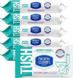 SecureFLUSH Flushable Wet Wipes (42 Count - 6 Packs) | Moist Toilet Tissue with Moisturizing Aloe & Vitamin E | 0% Alcohol Formula for Sensitive Skin | Butt Wipes for Adults SecureFLUSH Flushable Wet Wipes (42 Count - 6 Packs) | Moist Toilet Tissue with Moisturizing Aloe & Vitamin E | 0% Alcohol Formula for Sensitive Skin | Butt Wipes for Adults