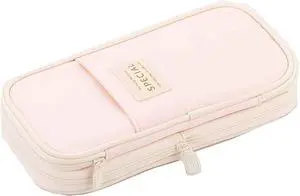 Large Storage Pencil Case Pen Bag with Zipper Big Capacity Pouch Organizer for Office Travel Holder Box(Peach) Large Storage Pencil Case Pen Bag with Zipper Big Capacity Pouch Organizer for Office Travel Holder Box(Peach)
