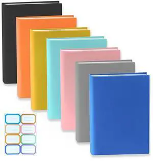 9x11 Inch Jumbo Book Covers 7 Pack (7 Colors) - Book Covers for Textbook, Stretchable, Washable & Reusable Protective Covers for Hardcover Textbooks 9x11 Inch Jumbo Book Covers 7 Pack (7 Colors) - Book Covers for Textbook, Stretchable, Washable & Reusable Protective Covers for Hardcover Textbooks