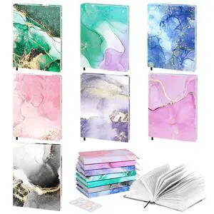 Book Cover, 7 Pcs, Reusable and Stretchable Up to 9 x 11 in, Marble Book Cover, 7 Pcs, Reusable and Stretchable Up to 9 x 11 in, Marble